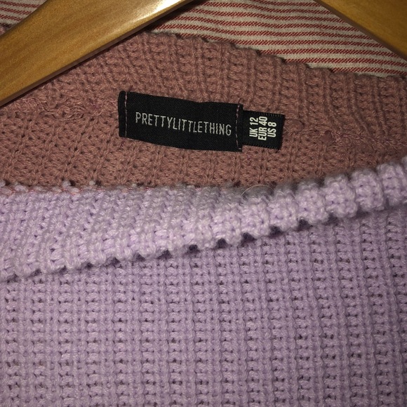 prettylittlething color-block oversized knit crop - Picture 4 of 5